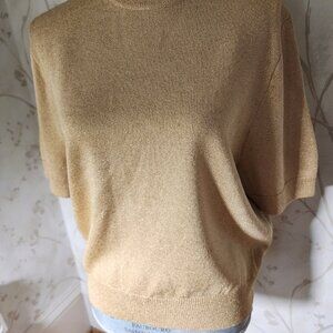 VINTAGE ST JOHNS BASIC  SHIMMERY GOLD TOP-L-MADE IN USA